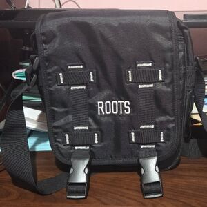 Roots Black Messenger Bag for Men - Brand New, No Stratches